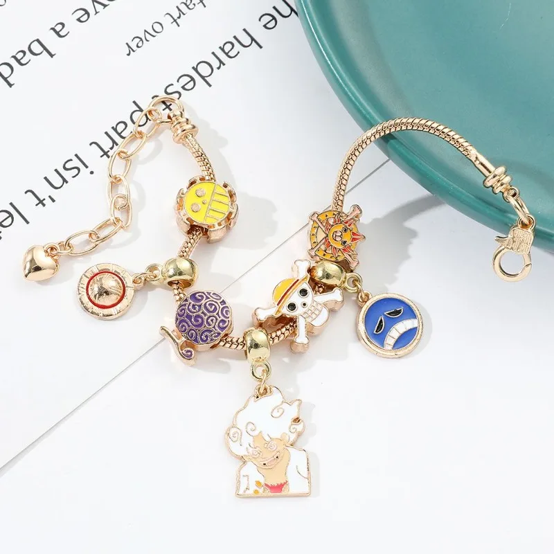 One Piece Monkey·D·Luffy Sanji Anime merchandise personalized creative bracelet couple versatile bracelet Valentine's Day gift view 2