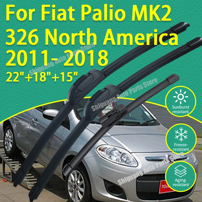 

Передние и задние силиконовые щетки стеклоочистителя для Fiat Palio MK2 326 (Северная Америка) 2011-2018 гг. Аксессуары для автомобильных стеклоочистителей и лобового стекла