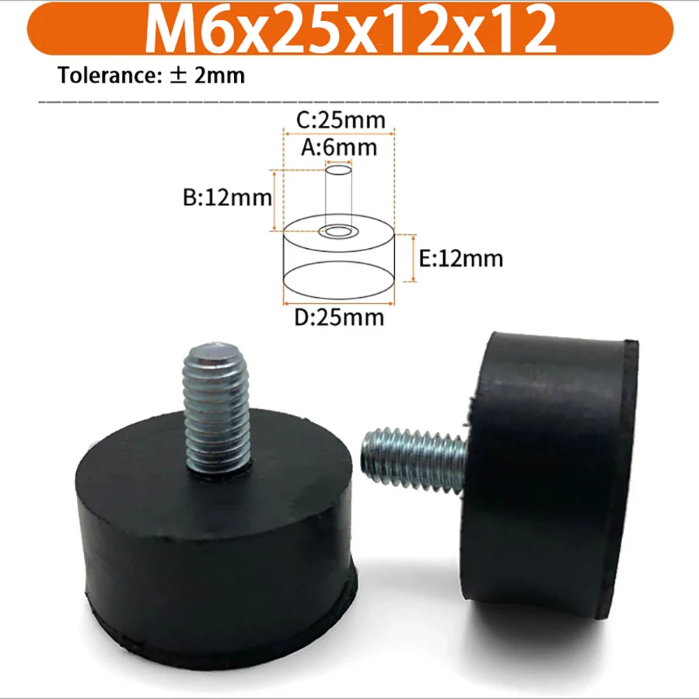 M6 M8 M10 Rubber Verstelbare Voeten Pad Voeten Pad Met Schroef Tafel Stoel Balck Stelvoet Pad Meubilair Been anti-shock Bescherming