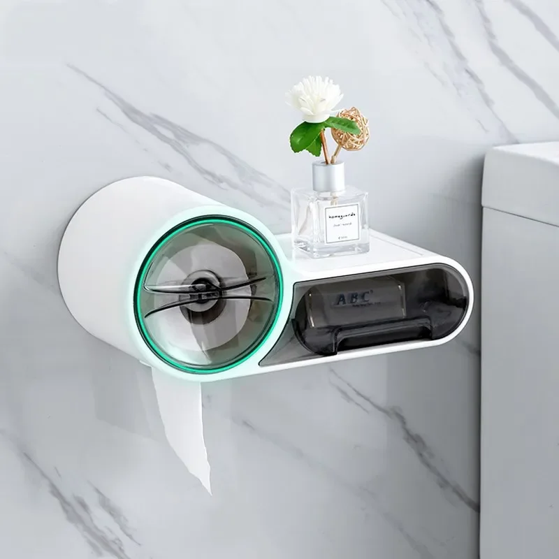 

Waterproof Toilet Dispenser Toilet Paper Holder Bathroom Paper Tissue Box Wall Roll Paper Storage Box Bathroom Accessories