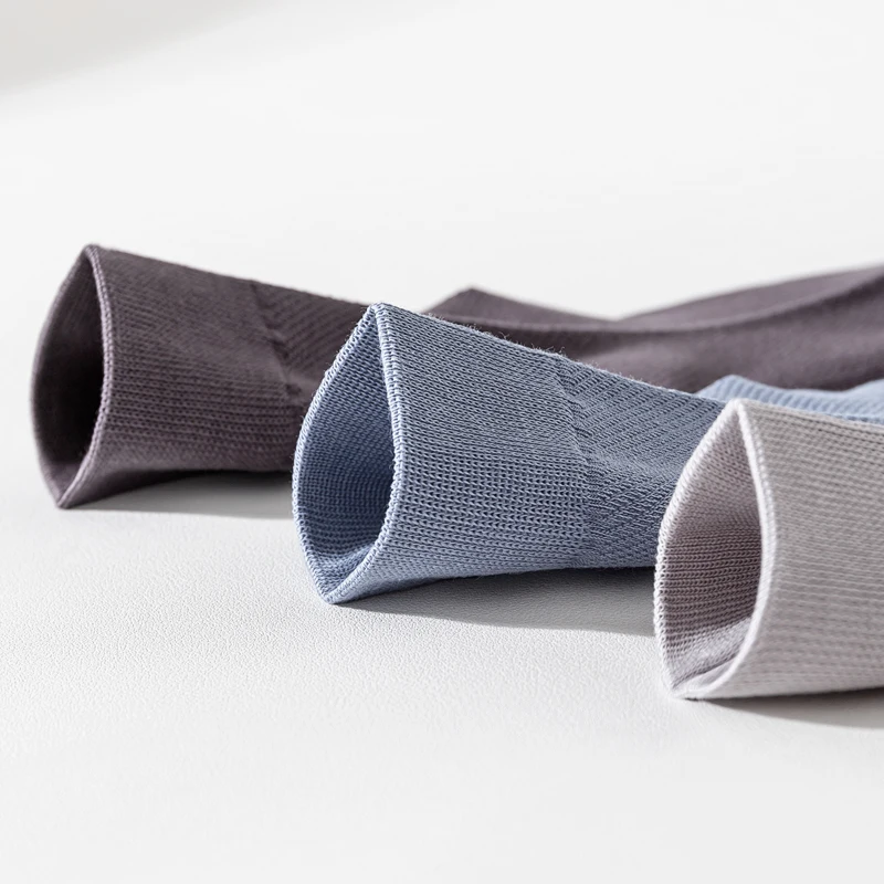 5 Paar Herrensocken aus gekämmter Baumwolle, atmungsaktiv, schwarz, weiß, Business-Langsocken, hochwertige neue Herrensocken in Übergröße EU38-45 – Detail 10