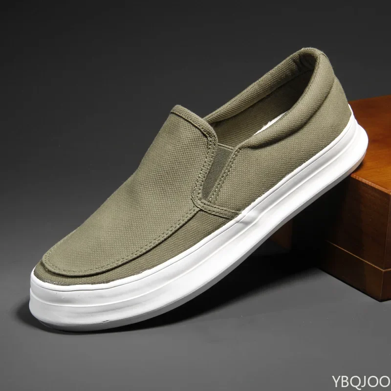 

Men Casual Canvas Shoes Autumn 2025 Breathable Soft Slip-On Espadrilles Men Loafer Sneakers Comfort Low-top Sneakers Footwear