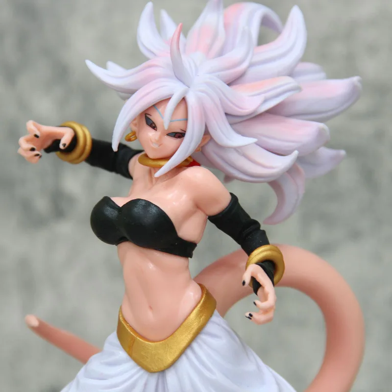 

Dragon Ball Female Android 21 Super Saiyan Hot Anime 21cm Fighting Posture Model Figure Collectable Periphery In Stock