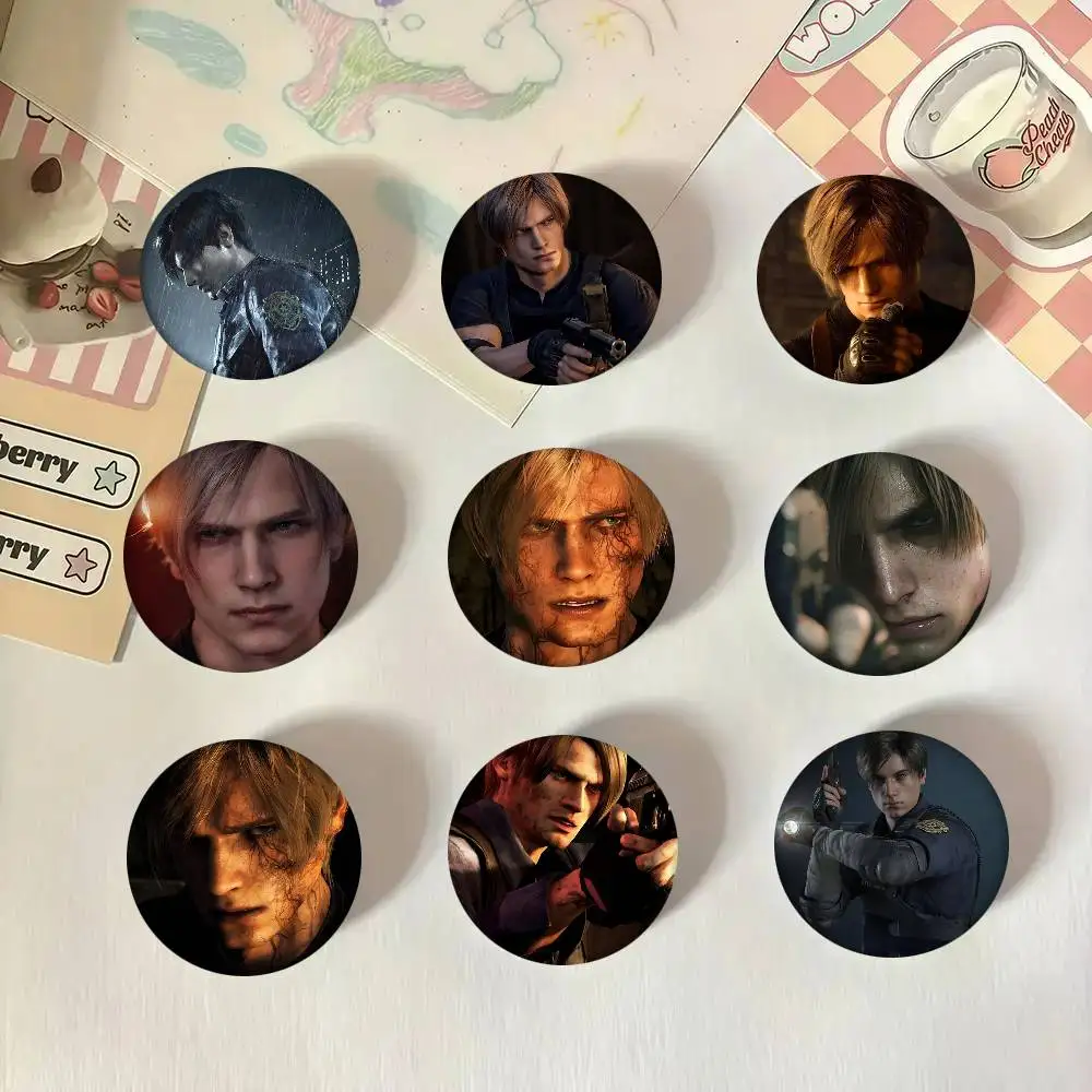 Leon Scott Kennedy Resident Evil Spiel Rundes Abzeichen Kreative Brosche Kleidung Rucksack Accessoires Anstecknadel