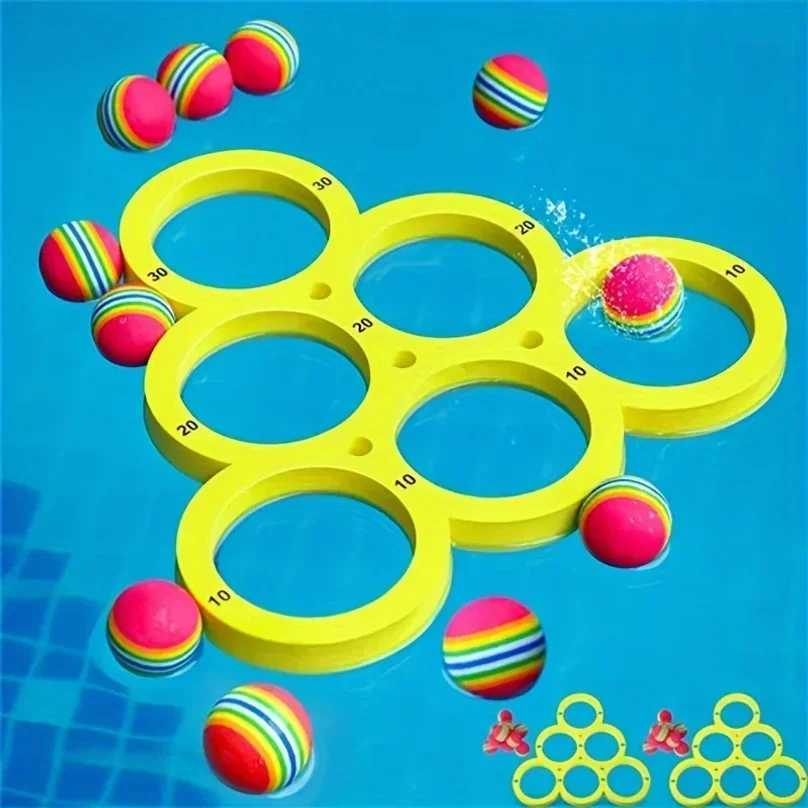 

Fun Splash Christmas Party Sports Floating shower Game Toy - Durable EVA Material, Random Color Ball, Perfect for Christmas Fun