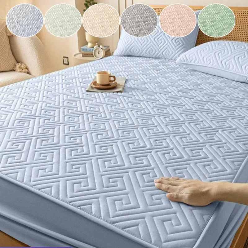 Thicken Quilted Home Fitted Bed/Mattress Cover Breathable Protector Fitted Bed Sheet90/120/135/150180/200lençol De Cama De Casal