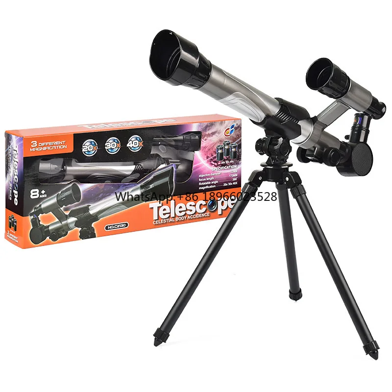 

20X 30X 40X Science Educational Equipment Portable Astronomy Beginners Telescope With Tripod