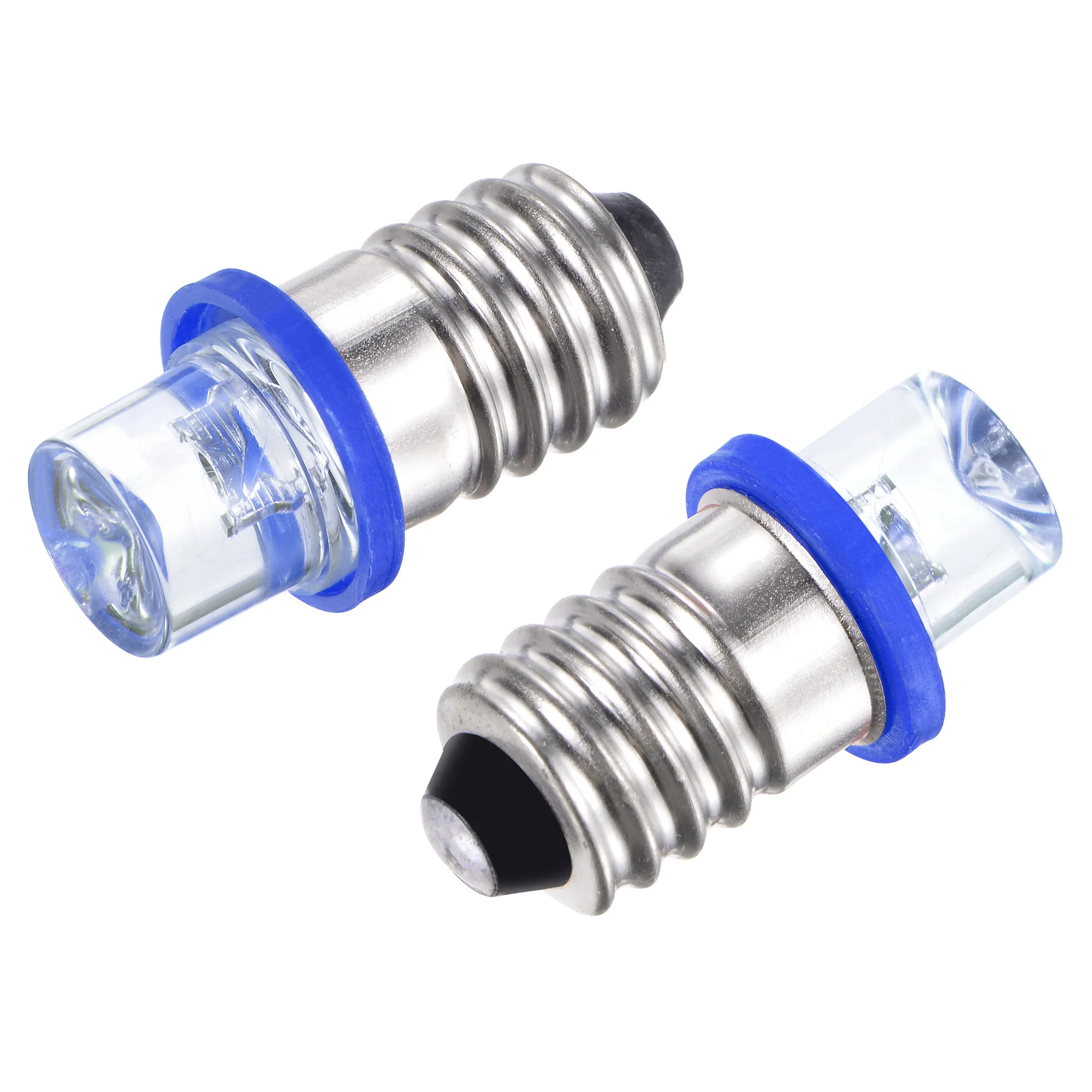 

10Pcs E10 Screw Base LED Bulb DC 3V 0.25W Hollow Head Mini Diffuse Light with Storage Box Blue