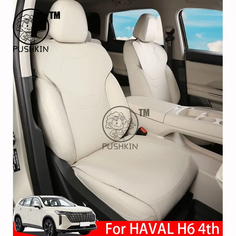 Custom Fit Car Accessories Seat Covers For 5 Seats Full Set Top Quality Leather Specific For HAVAL H6 4th 2024 2025