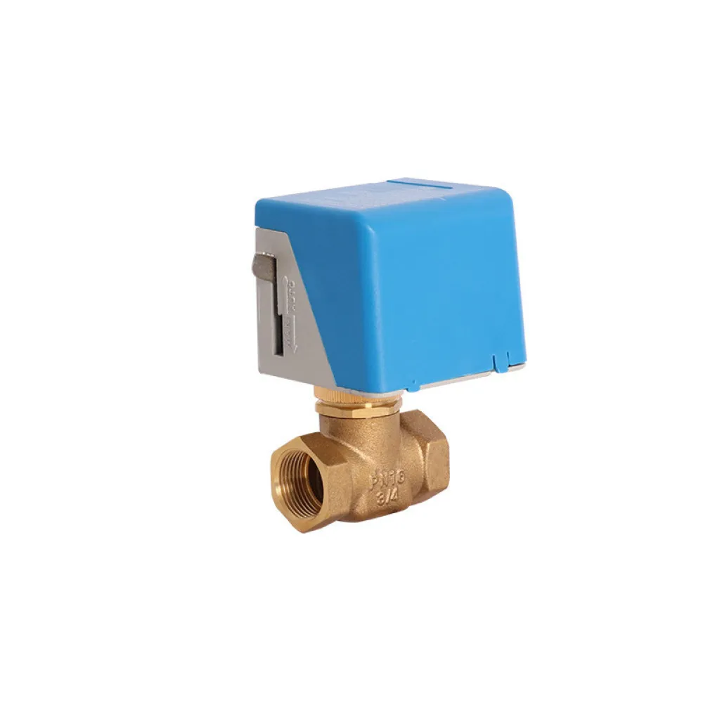 Brass Electric Two Way Valve HVAC Fan Coil Unit Flow Control Actuator Manual Override Shut Off Valve Pipe System Connector 220V