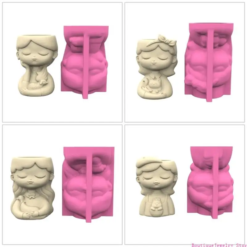 

E1PE Creative Flower Pot Силиконовый плесень многоразовый инструмент