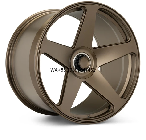 

for Inch Forged Aluminum Rim Five Spoke Center Lock Bronze Car Wheels 22Inch 24Inch Center Lock Rims Hub Caps