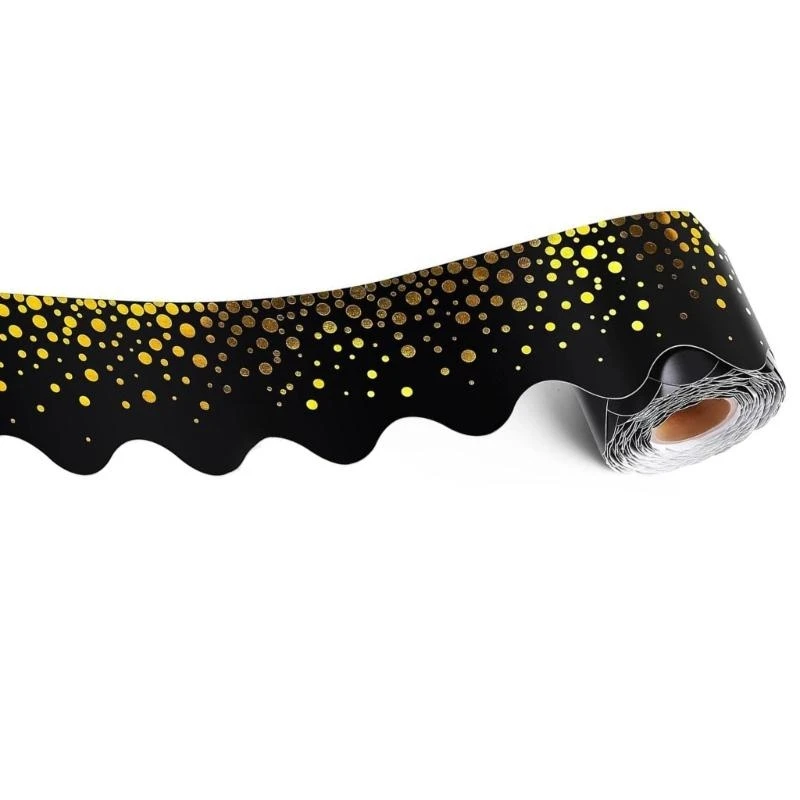 Золотая фольга точка граница отделка наклейка на границу доски 59 футов границы доски объявлений