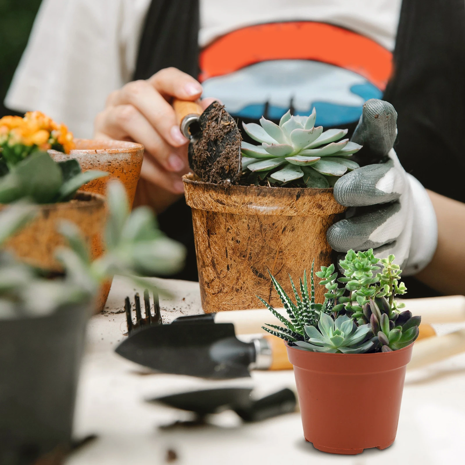 

1 Set Plant Nursery Container Thickened Planting Tray For Garden Germination Growing Cup Durable Planting Pot Breathable Nursery