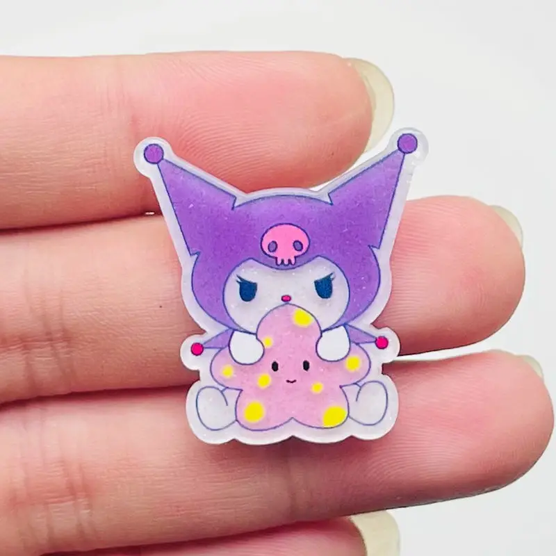 10Pcs New Acrylic Kawaii Cute Cartoon animal planet Sticker  Series Clip Book DIY Fashion Hairpin Decoration Crafts