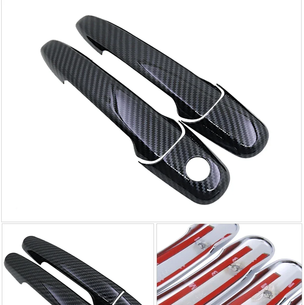 Carbon Fiber Door Handle Cover Accessories for Ford Mustang Shelby GT GT500 2005 2006 2007 2008 2009 2010 2011 2012 2013 2014