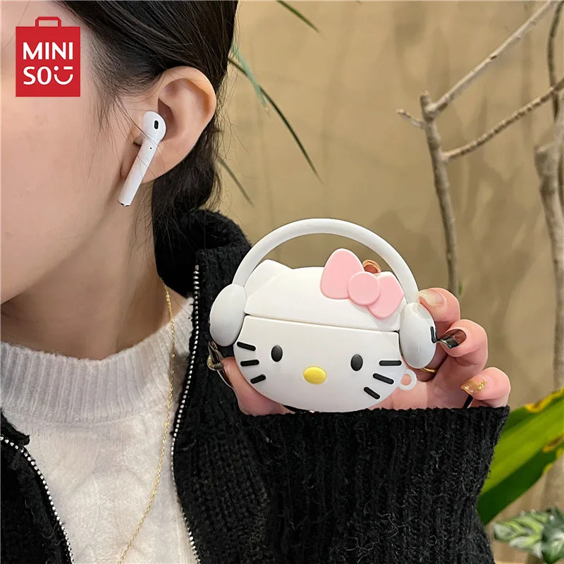 

Sanrio Anime Hello Kitty Airpods Case for 1 2 3 Pro Kawaii Figure Apple Wireless Earphone Bluetooth Headphone Soft Shell Cover