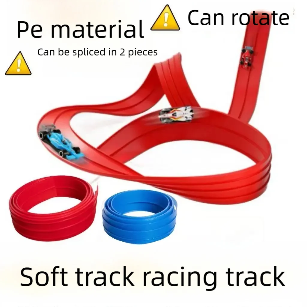 Kids Double Car Wheels Model Racing Track Toys DIY Assembled Rail Kits Catapult Rail Car Racing Boy Toy For Boys Girls Gifts