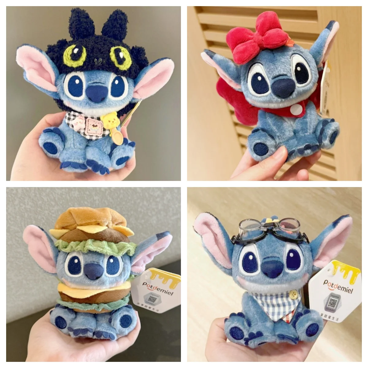 New Styled Stitch (blumen haltend) Plüschpuppen-Schlüsselanhänger – süßes Rucksack-Accessoire, perfektes Geschenk für Freundin