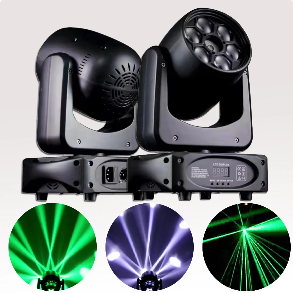 DJ Lighting Mini LED 6 Bee Eye Laser Moving Head Lights Stage Lighting Dmx Control For Disco KTV Party Dance Nightclub