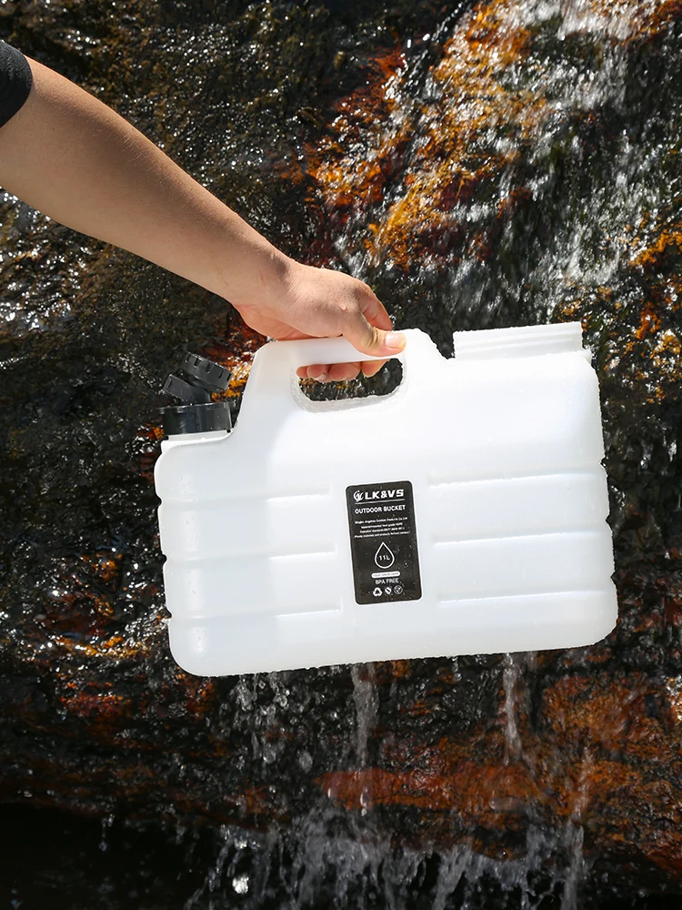 

11L Drinking Water Bucket Leak-Proof Water Dispenser Carrier Large Capacity Water Container Jug for Vehicle Car Camping