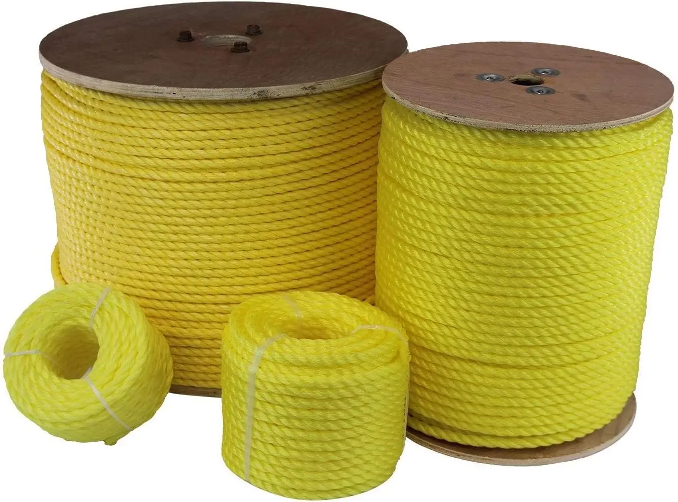 

1/2 Inch by 600 Feet Twisted 3-Strand Yellow Polypropylene Rope I 3,780 lbs. Tensile Strength I Lightweight & Heavy-Duty