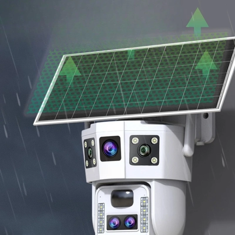 

Solar monitor camera 360 degrees no dead angle mobile phone remote outdoor high definition night vision 4G no electricity