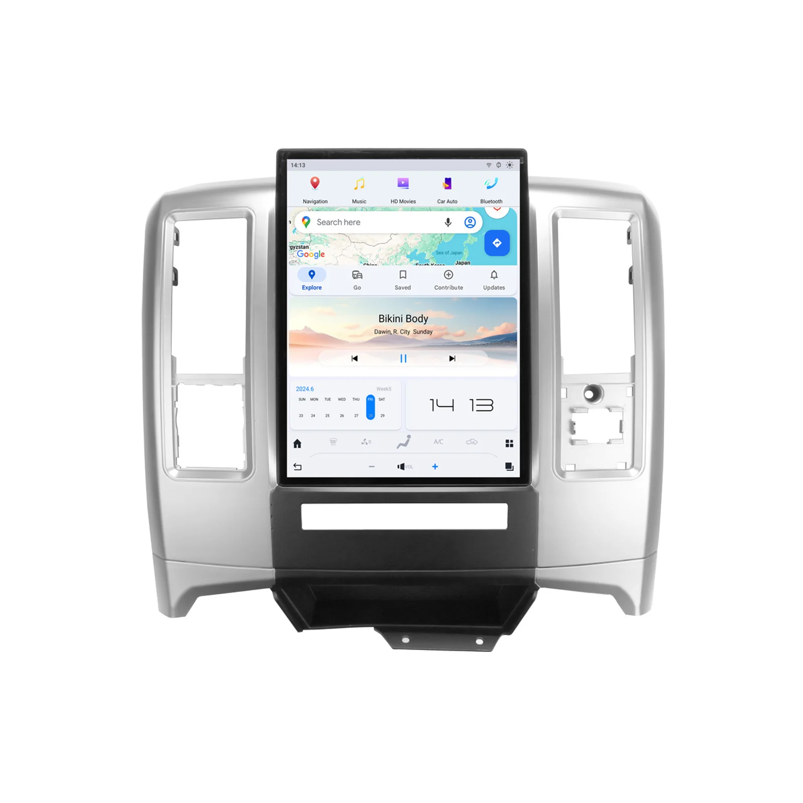 

13.8 Inches Vertica Style screen Android 13.0 Radio For Dodge Ram 2008-2011 car Dashboard Multimedia stereo player, Carplay unit