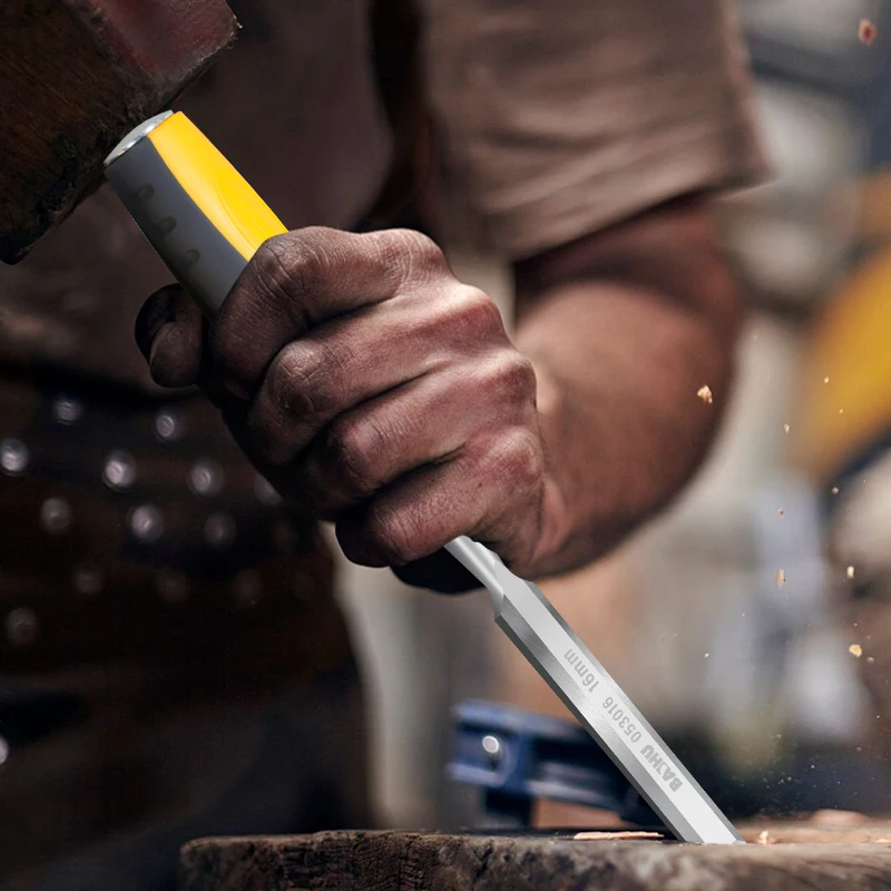 10/13/16/19/25 مللي متر 5 قطعة مجموعة أزاميل نحت الخشب المهنية لأعمال النجارة مع أدوات نحت الخشب المريحة أداة مساعدة ذاتية الصنع #2