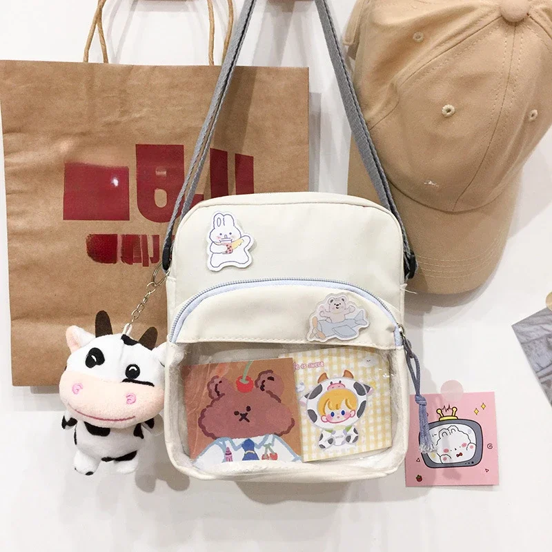 New Fashionable Cute Kawaii Ulzzang Girl Ita Bag Casual Simple Y2K Cartoon Shoulder Bag Street Trendy Harajuku Crossbody Bag