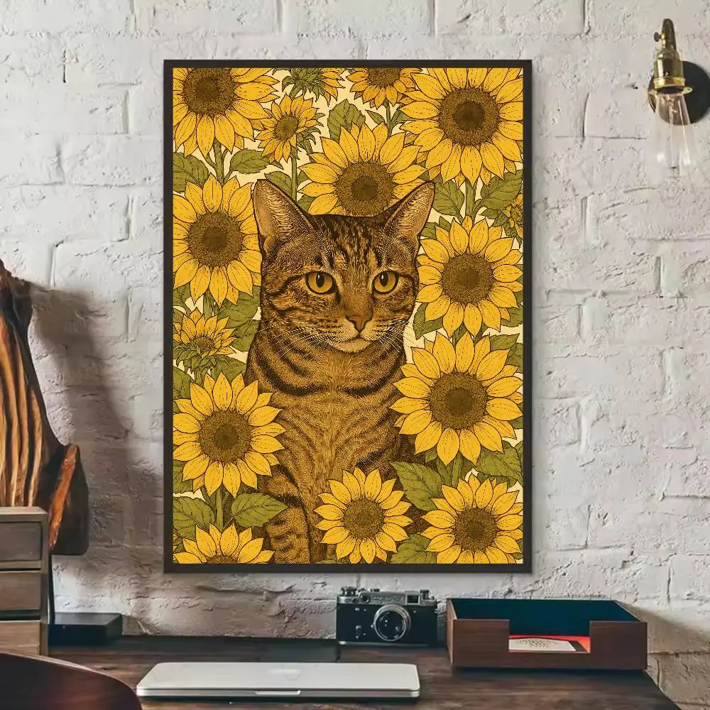 Large Luxury Sticker Sunflower Flower Art Pictures Poster Printing Oil Painting Canvas Painting For Modern Home Decor Wall Art ﻿ view 6