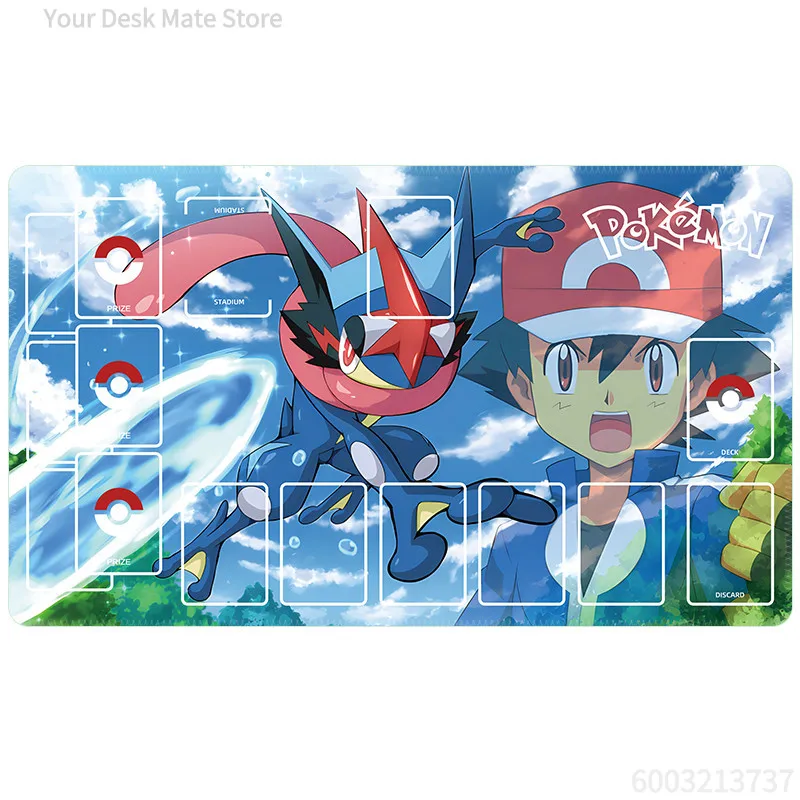 Anime Monster TCG Playmat, Zoned Battle Field Design, Large Anti-Slip Rubber Table Mat for Trading Card Game & Desk Mousepad