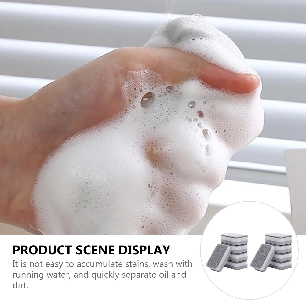 

10pcs Durable Cleaning Tool Strong Water Absorption Kitchen Helper Shoe Cleaner Dishwashing Sponges
