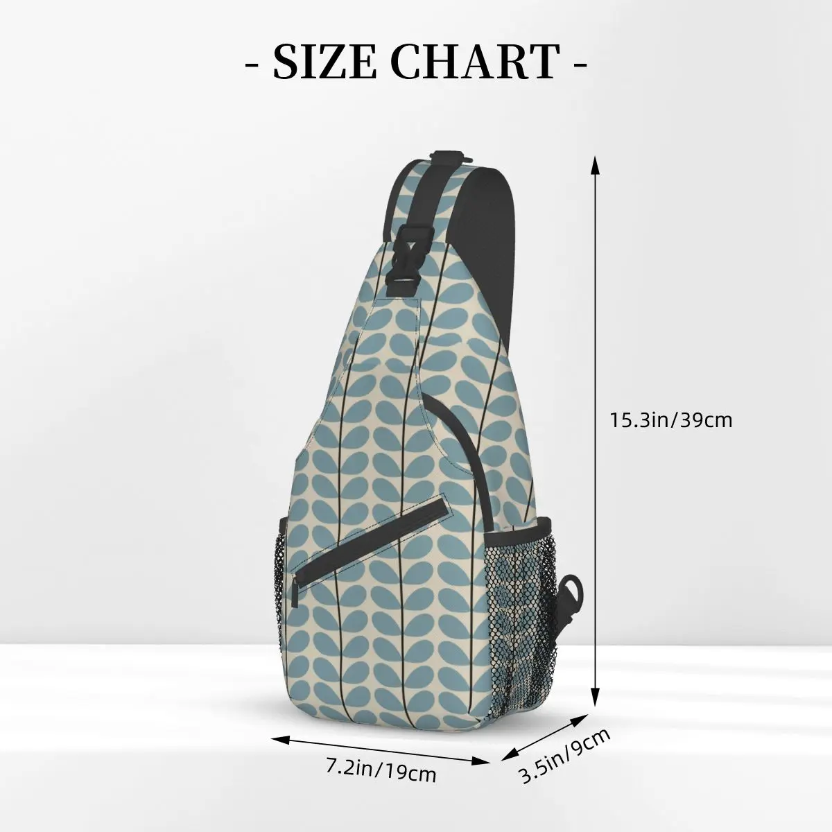 Orla Kiely Crossbody Sling Bag for Men Women Chest Bag Leaf Shoulder Backpack Daypack for Hiking Outdoor Biking Pack