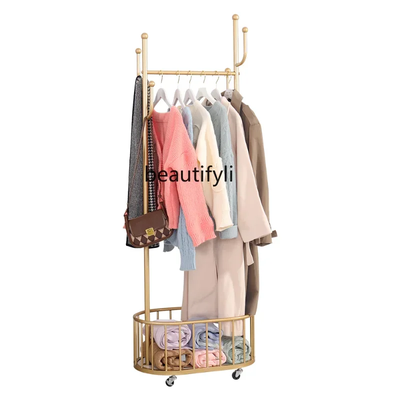 

cn8350 LHY yj Portable Nordic Light Luxury Coat Rack with Wheels Clothes Rack Nordic Light Luxury Home Clothes Hanger