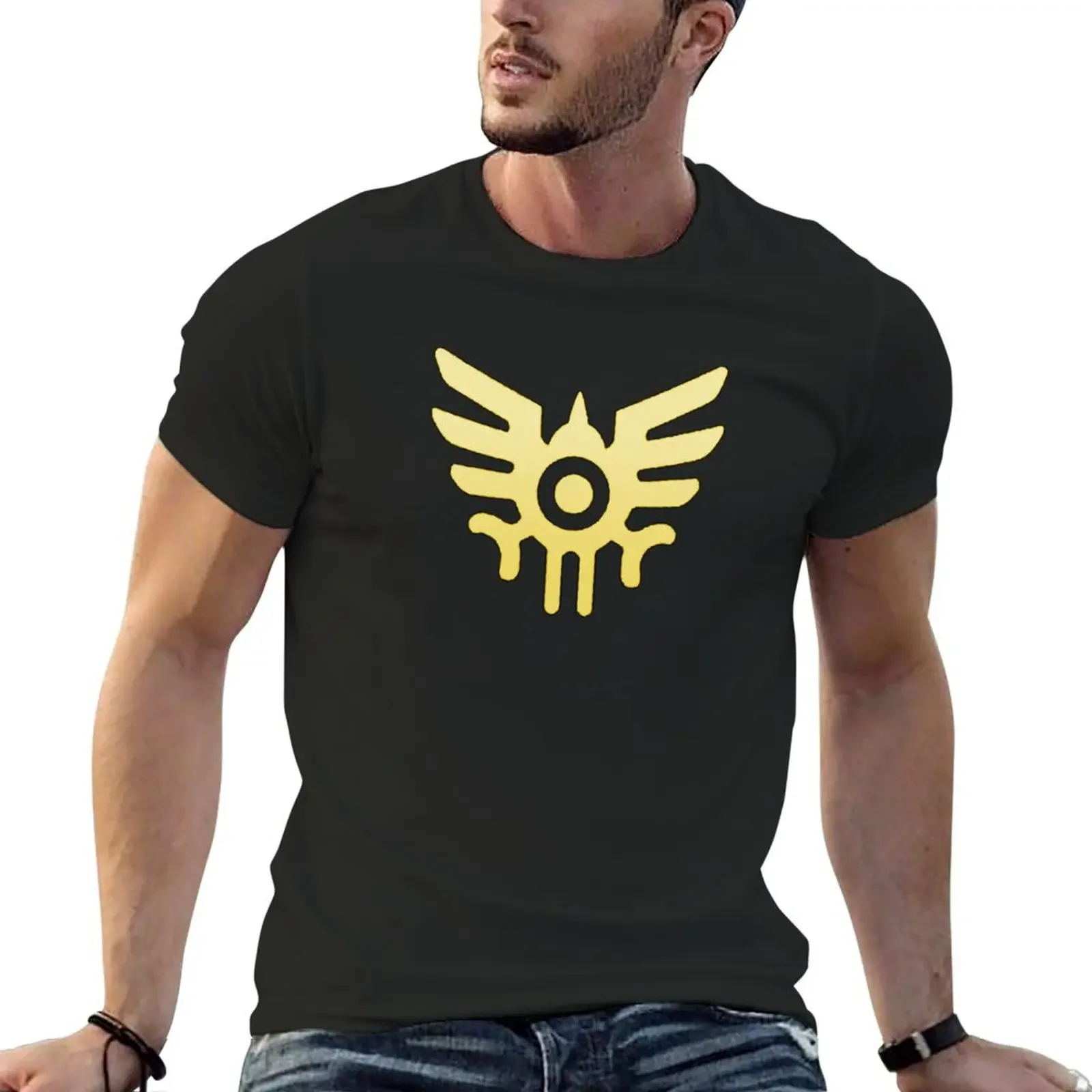 Mark of Eldrick (Dragon Quest) Camiseta dorada, camisetas holgadas, camisetas gráficas de baloncesto, ropa para hombre, camisetas para hombre