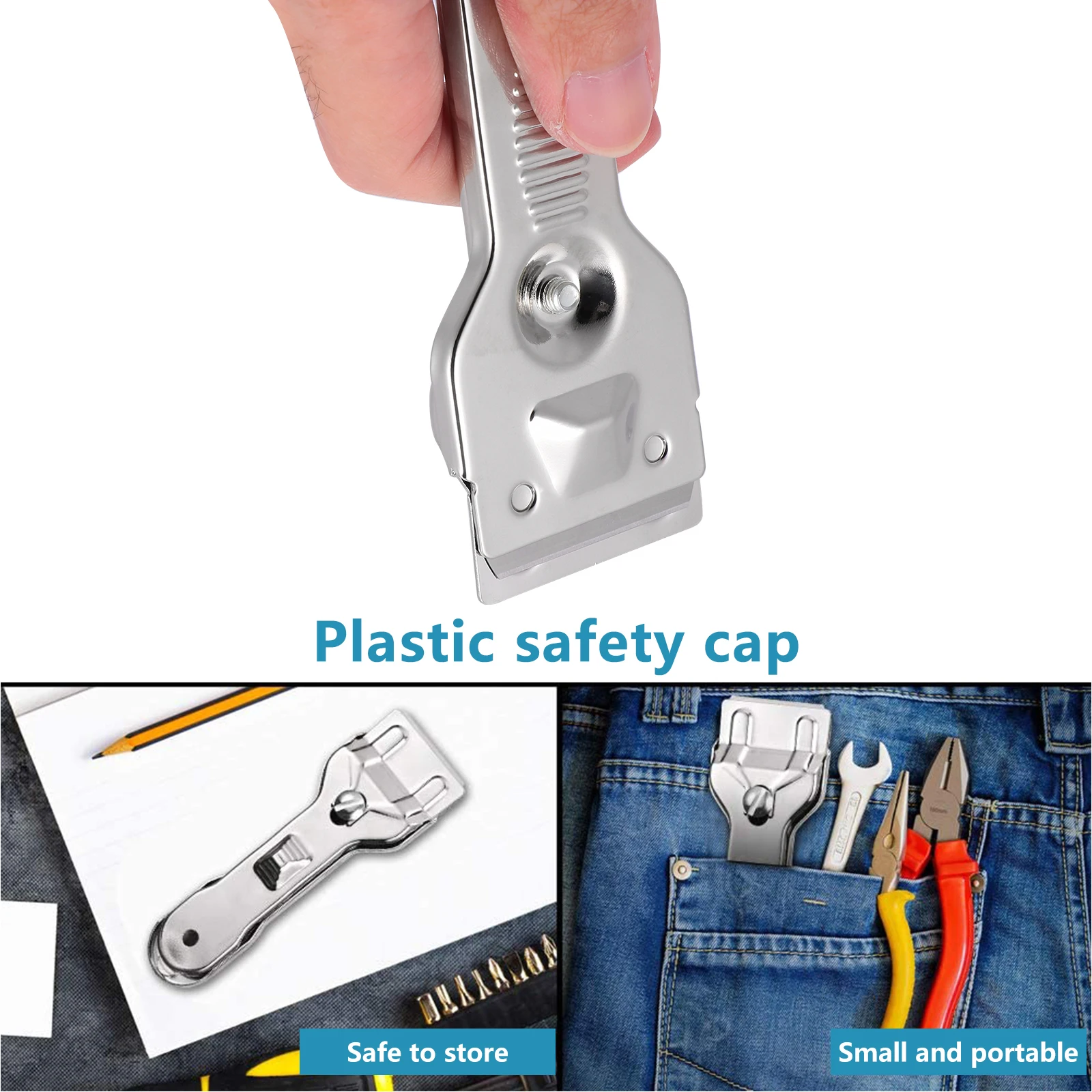 

2Pcs Glass Ceramic Hob Scraper Tool for Stubborn Paint Sticker Glue Removal Kitchen Tile Cleaner Glass Scraper