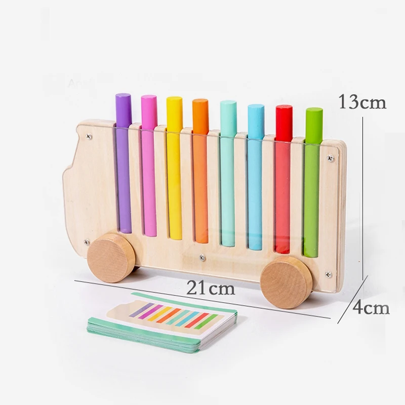 モンテッソーリ木のおもちゃ カラーマッチングゲーム 色認知 知育玩具 微細運動トレーニング おもちゃ ギフト 子供 男の子 女の子用