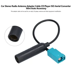 Car Stereo Radio Antenna Adapter Cable CD Player ISO Aerial Converter Wire Auto Accessory