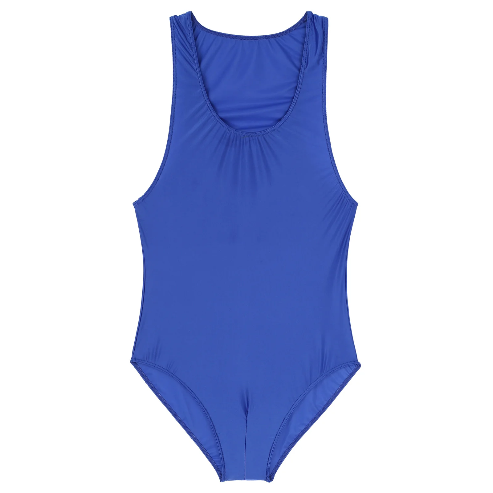 Body brillante sin mangas con cuello en U para mujer, mono elástico ajustado, leotardo para gimnasio, Fitness, Yoga, entrenamiento, ropa de baño, ropa deportiva para discoteca