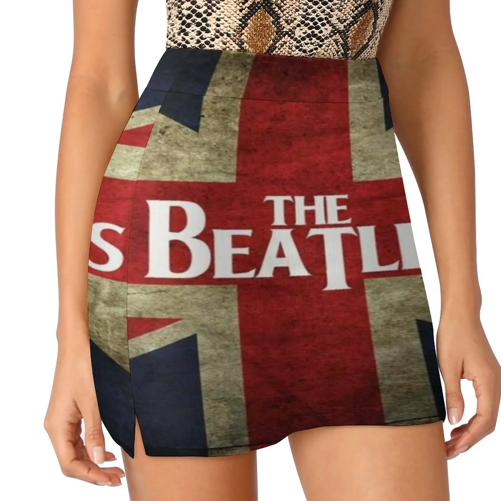 

England Women's skirt Mini Skirts A Line Skirt With Hide Pocket Music London Psychedelia Band 60S Sixties Urban Fan Boy Classics