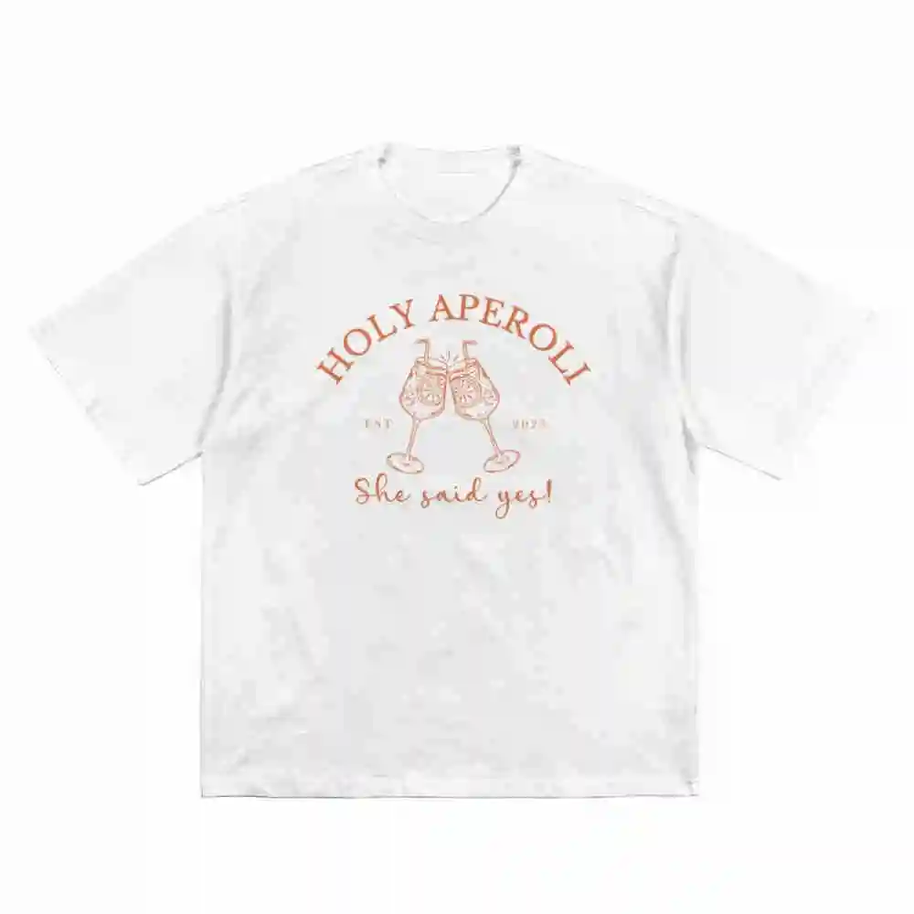 Apollo Champagne Celebration She Said Yes Engagement Proposal Short Sleeve Tee 100% Cotton T-Shirt