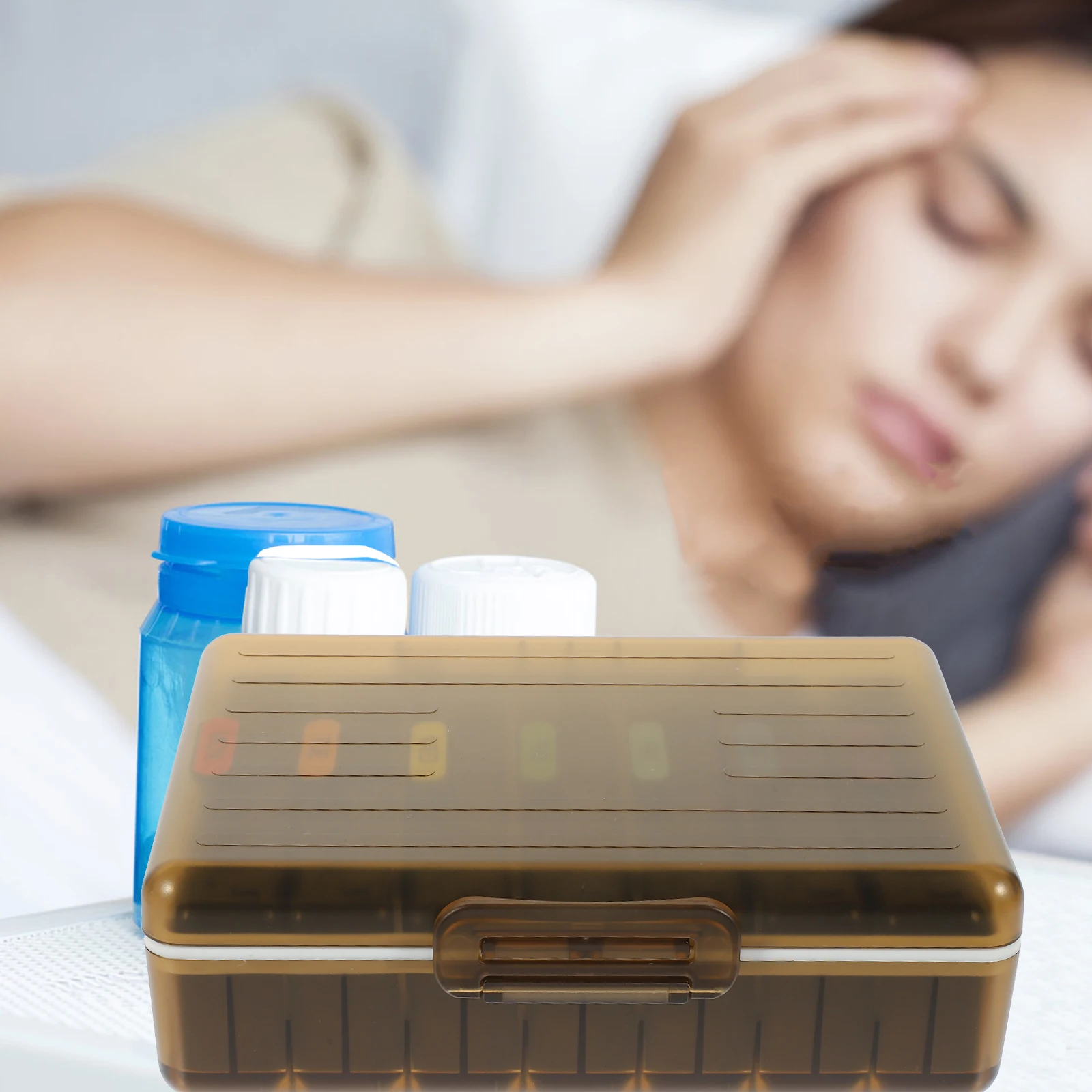 

Tablet Dispenser Pill Case for Traveling Organizer Pills Pouch Aesthetic Abs Compartments