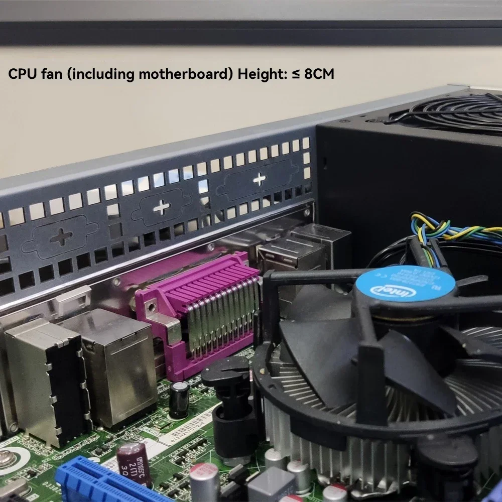 New 2U Chassis Mini Industrial Control Server with Direct Insertion of Hard Drive, Enterprise Hotel Air-cooled Silent Simple Fan
