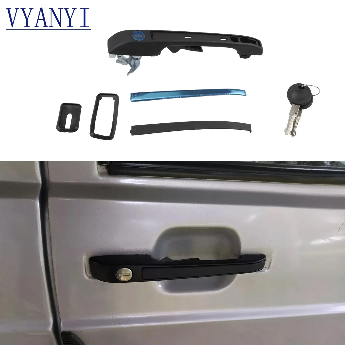 

Car Front Exterior Door Handle Right Left With Key For Gol Até 1995 For Voyage Ate 1995 For Santana Até 1989