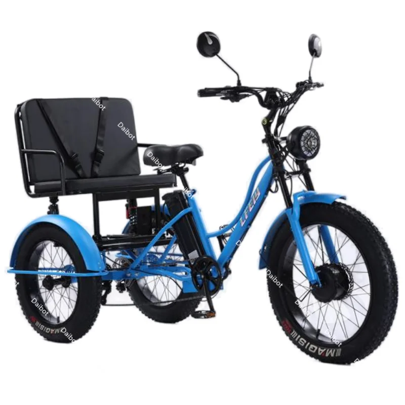 Triciclo Elettrico Pieghevole Per Adulti – Ruote 20x4”, Motore 500W, Batteria 48V 13Ah, Autonomia 64 Km, Carico 300 Kg