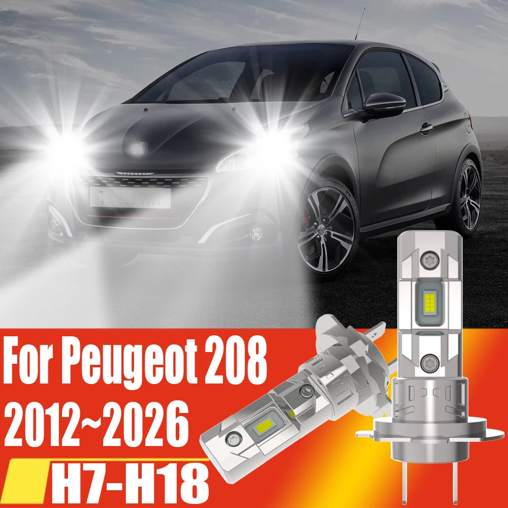 

2pcs H7 PX26D LED Light Canbus White Car Headlight Diode Bulb Vehicle Driving Running Auto Fog Lamp For Peugeot 208 2012~2026