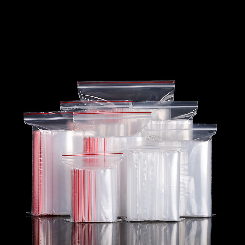 

Zip Lock Bag Poly Pouch Ziplock Bag In Bulk Transparent Plastic Bags 0.08mm Resealable Self Sealing Storage Bag