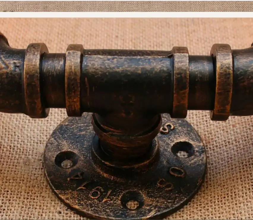 

Loft Industrial 2 lights Iron Rust Water Pipe Retro Wall Lamp Vintage e27 Sconce Lights For Living Room Bedroom Restaurant Bar