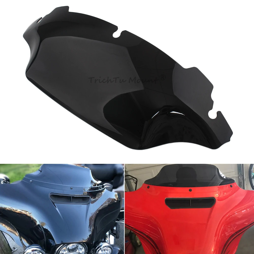 

7" Windshield Upper Fairing Wind Deflector Windscreen For Harley Touring Electra Street Tri Glide Ultra Limited FLHX 2014-Up